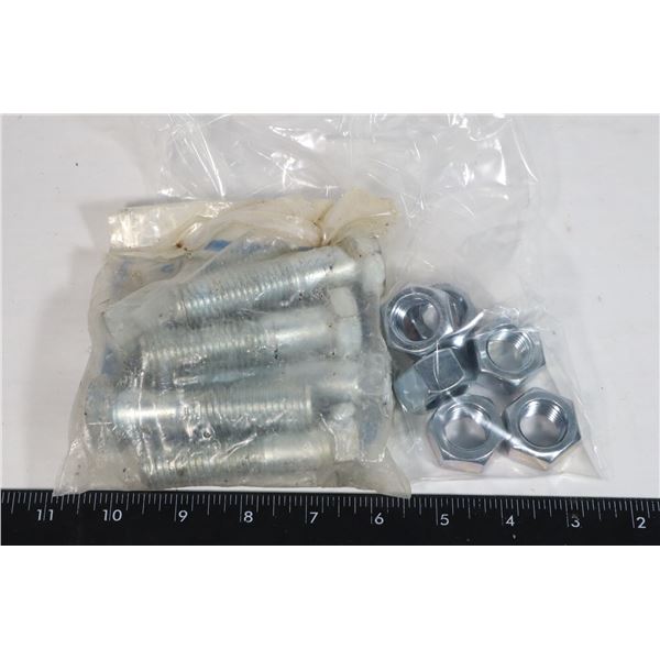 BAG OF HEAVY DUTY NUTS/ BOLTS MARKED 3/4 X 3