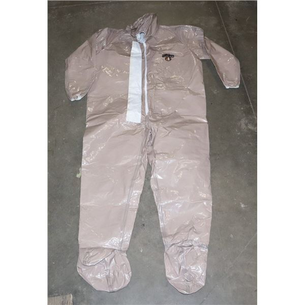 NEW CHEM-MAX 4 COVERALLS, CAN'T FIND SIZE