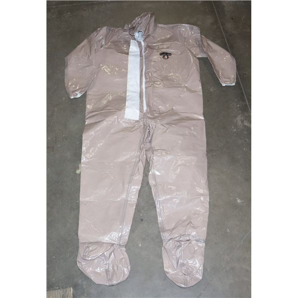 NEW CHEM-MAX 4 COVERALLS, CAN'T FIND SIZE