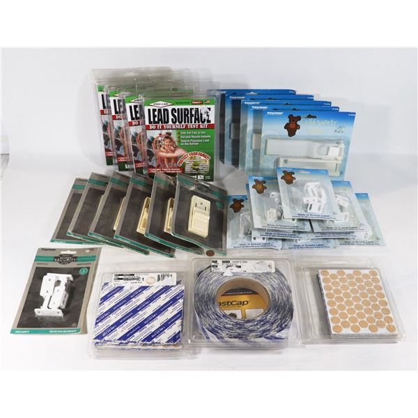 LARGE LOT OF BABY SAFETY ITEMS INCLUDES DOOR LATCH