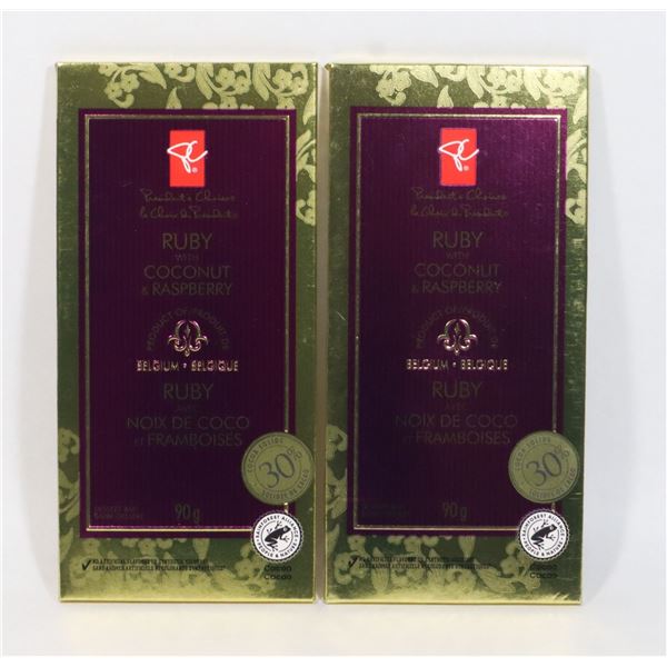 LOT OF TWO PC RUBY WITH COCONUT & RASPBERRY