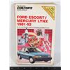 Image 1 : CHILTON REPAIR BOOK FORD ESCORT/MERCURY LYNX