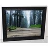 Image 1 : LARGE FRAMED UNDER GLASS WOODLAND TRAIL