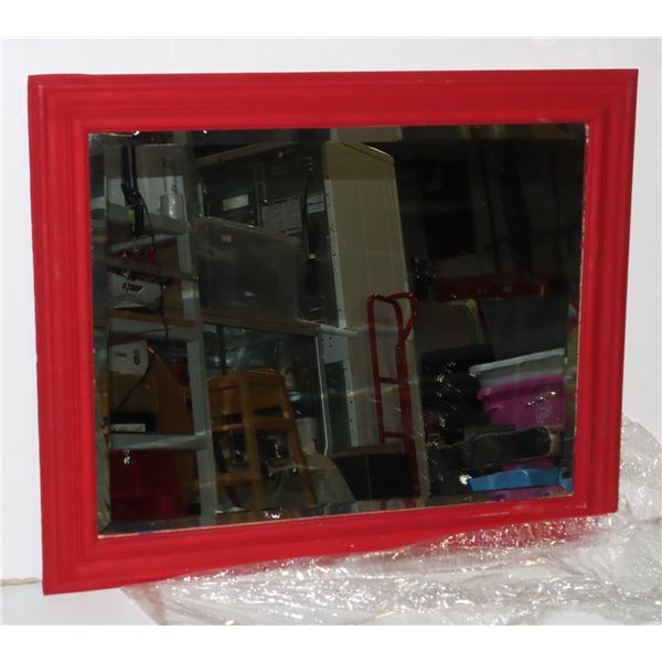 FRAMED BEVELED MIRROR 28" X 35"