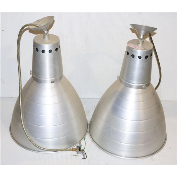 LOT OF TWO METAL INDUSTRIAL LOOK/ STYLE HANGING