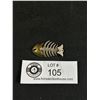 Image 1 : Sterling Silver Articulated Fish Skeleton Pendant