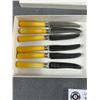 Image 2 : Nice Set of Appy Picks w/Sterling and Abalone and Set of GH Canada Dinkee Spreader Knives w/Bakelite