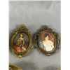 Image 2 : Vintage Brass Decorative Pictures (Italy), Vase w/Flower Frog and Smaller Dishes