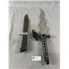 Image 1 : 2 Knives - 15"L Cobra Hunter II  &  21.5"L Flying Dragon Handle Knife