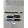 Image 1 : Police Security Flash Light. Approx. 15" L, Walter Multi-Tool & Interlock Shopro Folding Utility Kni