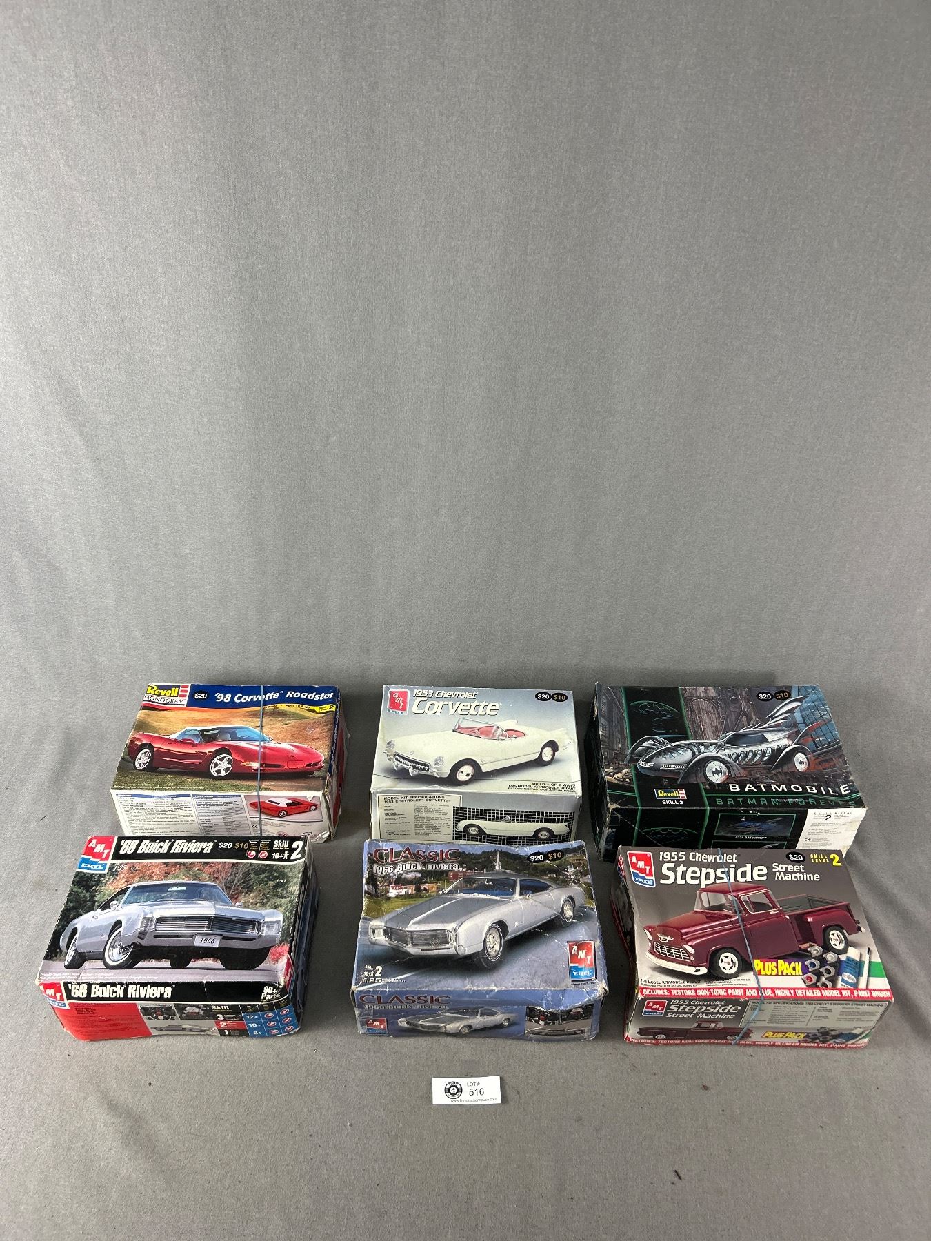 6 - 1:25 Scale Revell & AMT/ERTL Model Kits - '66 Buick Riviera's, Bat ...