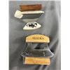 Image 3 : 2 UluKnives On Stands, 5.5" H Eagle Figurine & 12" x 9" Framed & Signed Don Li-Leger "High and Might