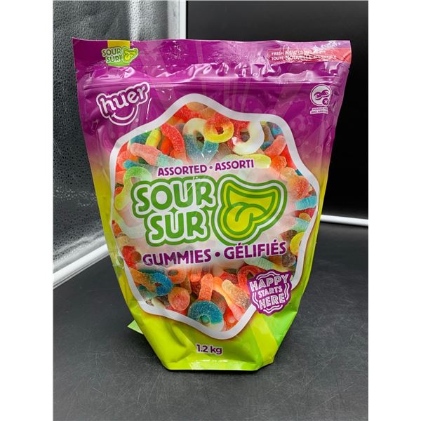Huer Assorted Sour Gummies Candy (1.2kg)