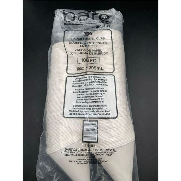 Bare Paper Funnel Cups