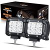 Image 1 : Auxbeam LED Light Bar 4 Inch 18W LED Pods Spot Beam Square Work Light Offroad Driving Light Off Road