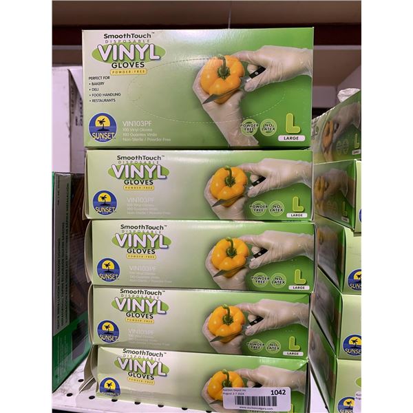 Smooth Touch Disposable Vinyl Gloves Powder-Free 100pc x 5 Box