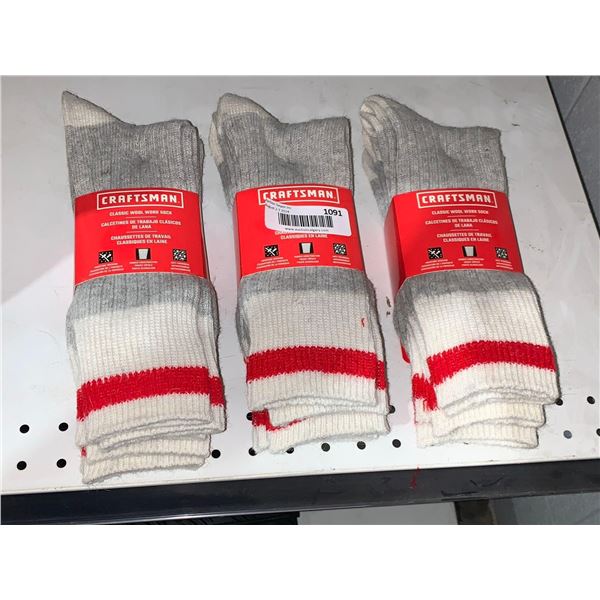 Craftsman Classic Wool Work Socks 3 Pack x's 3