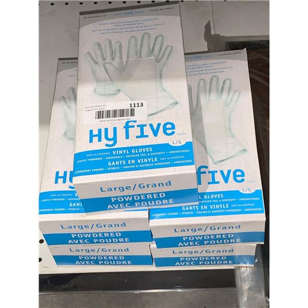 HyFive Vinyl Gloves Size large 100 pack x's 5