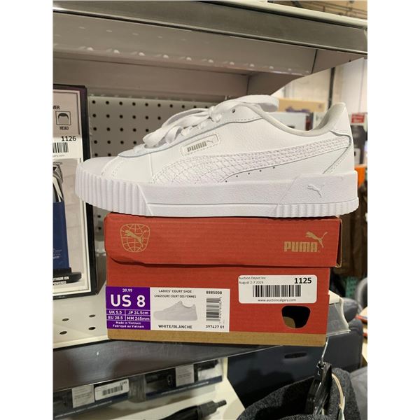 Puma Ladies Court Shoes Size 8 White