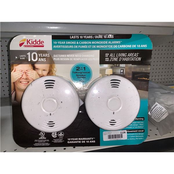 Kidde 10 Year Smoke & Carbon Monoxide Alarm Set of 2