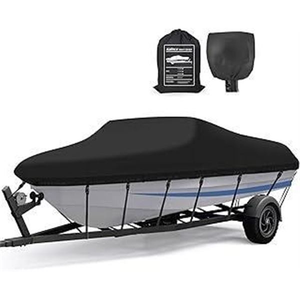 Kalinco Trailer Boat Cover for 17' to 19' May Vary from Stock Photo