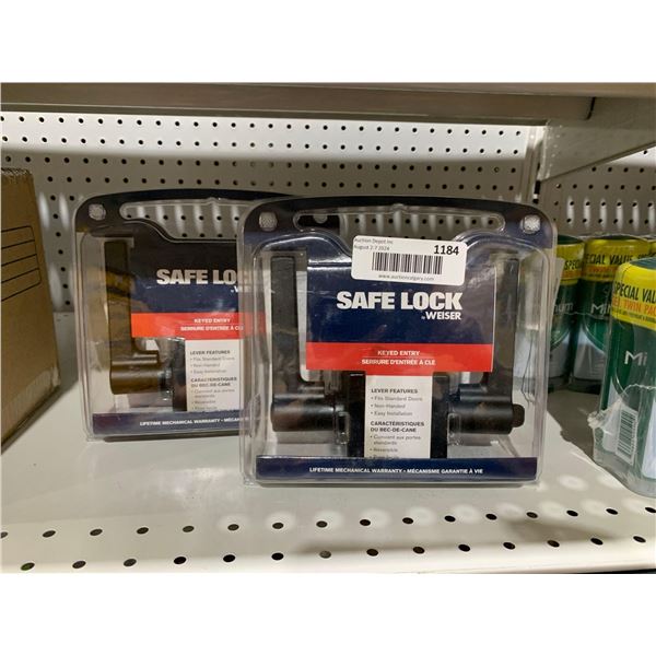 Weiser Safe Lock Keyed Entry Door Handles Lot of 2