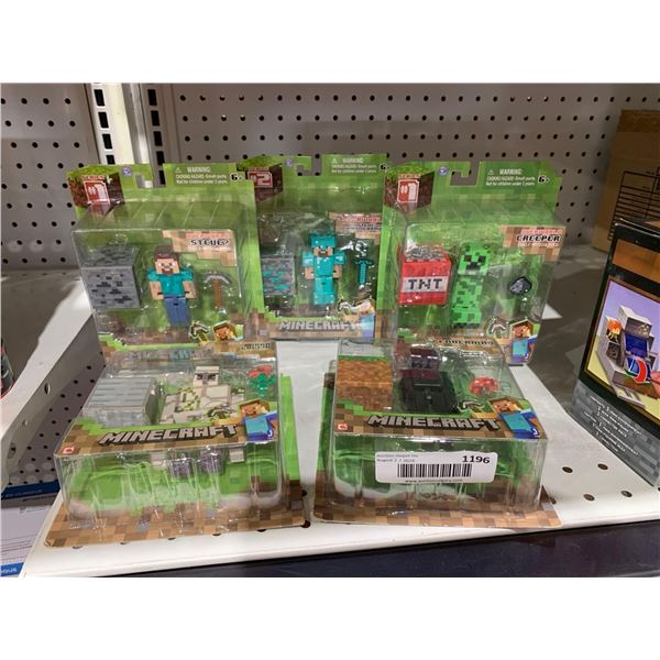 Lot of 5 Minecraft Collectible Figures