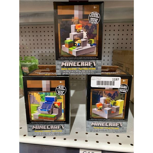 Lot of 3 Minecraft Collectible Figures