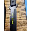 Image 2 : 12inch Hunt-Down All Black Tanto Blade Hunting Survival Fixed Blade Knife Ridged Edge With Nylon She