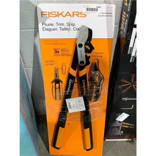 Fiskars Prune Trim Snip 3 Pc Pruning Set
