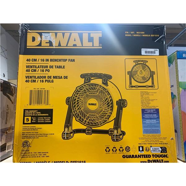 DeWalt 40cm x 16" Benchtop Fan