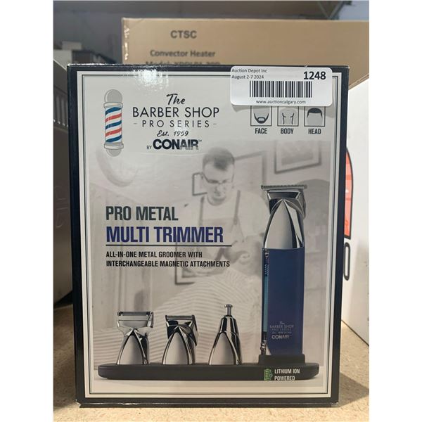 Barbershop Pro Series CONAIR Pro Metal Multi Trimmer With Interchangeable Magnetic Attachments