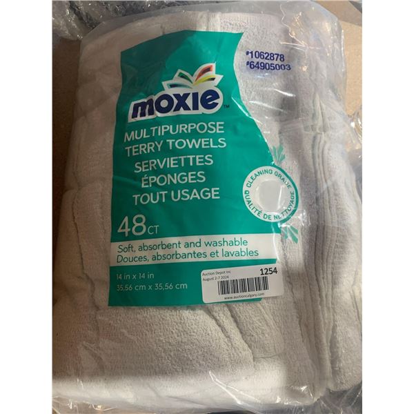 Moxie Multipurpose 14" x 14" Terry Towels 48pcs