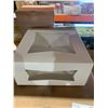 Image 2 : White Bakery Box w/ WIndows 9" x 9" x 4" 150ct