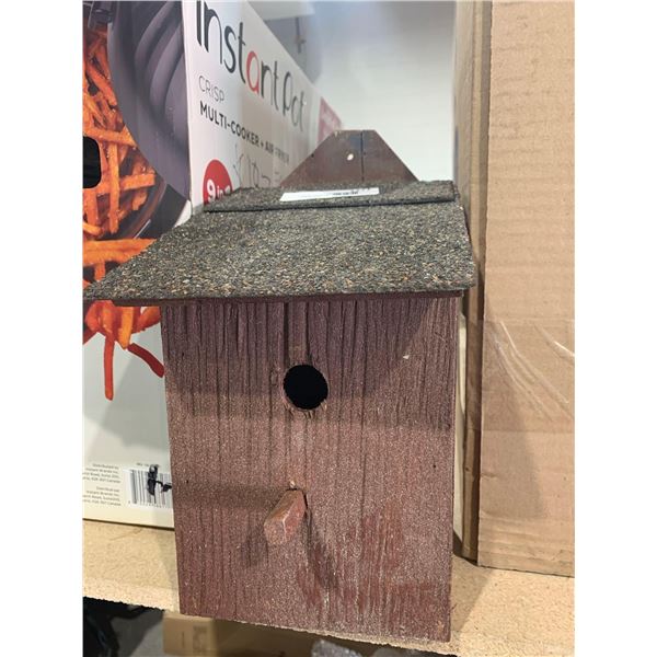 Locally Handmade Wooden Birdhouse w/ Asphalt Shingles