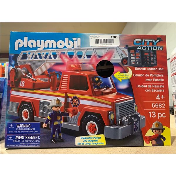 Playmobil City Action Firetruck Rescue Ladder Unit Imaginative Playset