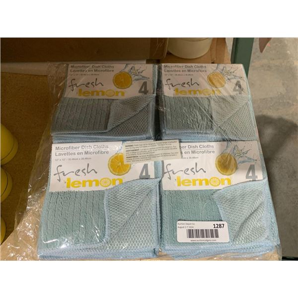 Fresh Lemon Microfiber Dish Cloths 12 x (12" x 12")