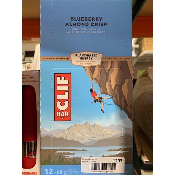 Clif Bar Blueberry Almond Crisp Plant-Based Energy Bar 2x(12x 68g)