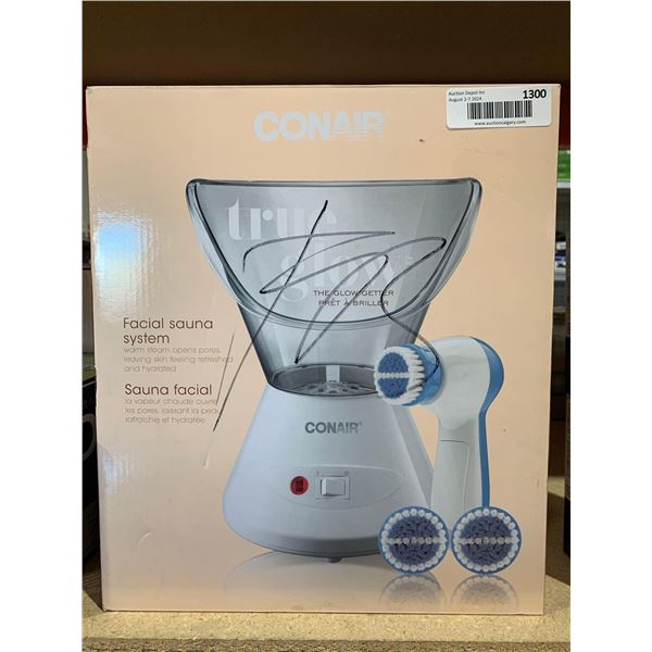 Conair facial Sauna System w/ Warm Steam & Facial Brushes