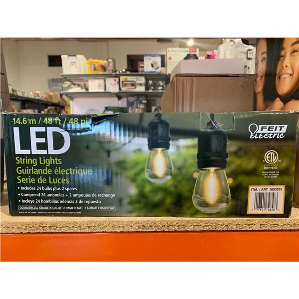 Feit Electric LED String Lights 14.6m w/ 24 Bulbs & 2 Spares