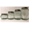 Image 1 : Mason Craft 4pc Glass Food Storage Canister Set