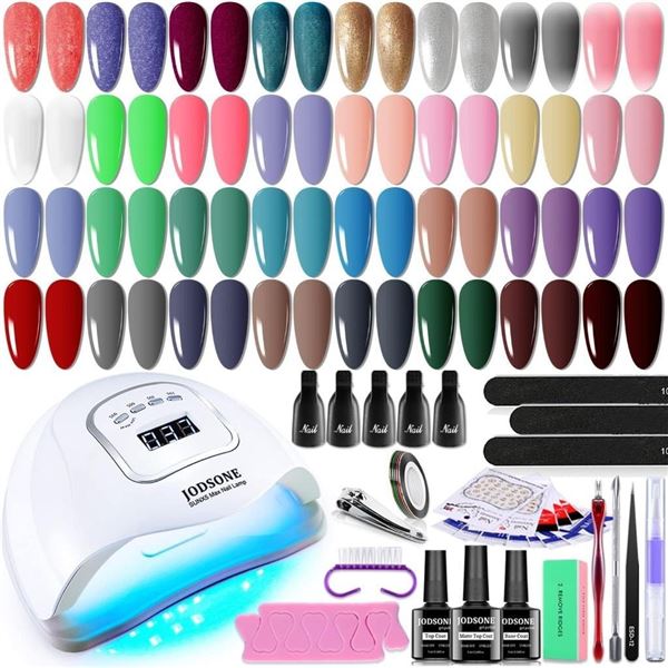 Jodsone Gel Nail Kit with LED Nail Dryer Lamp & 18 Polish Colours