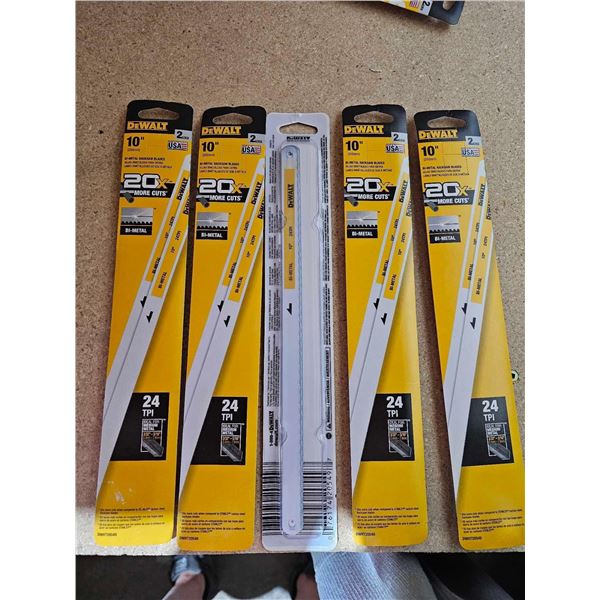DeWalt 10" Bi-Metal Hacksaw Blades 5x2packs