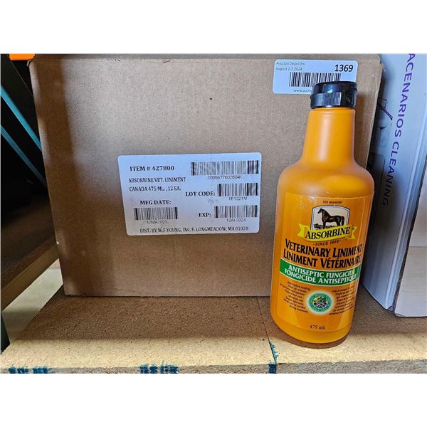 Absorbine Veterinary Liniment Antiseptic Fungiside 12x475ml
