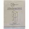 Image 3 : Mainstays 4-Door Storage Cabinet 7224015PCOM - White