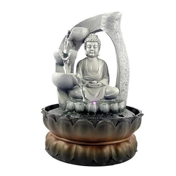 Indoor Buddha Fountain - Tabletop Water Fountain Table Waterfall Fountain