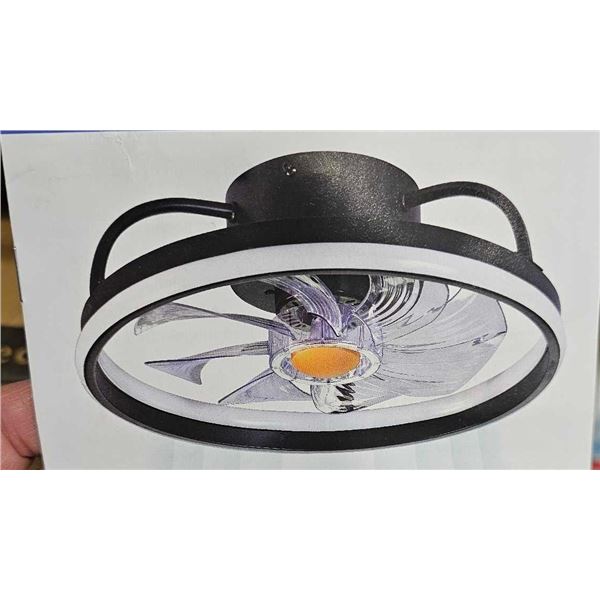 Mpayel 13''Flush Mount Ceiling Fans with Lights and Remote Control,Small Low Profile Ceiling Fan wit