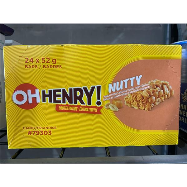 Oh Henry Limited Edition Nutty Peanut Butter and Caramel Candy Bar (24x52g)