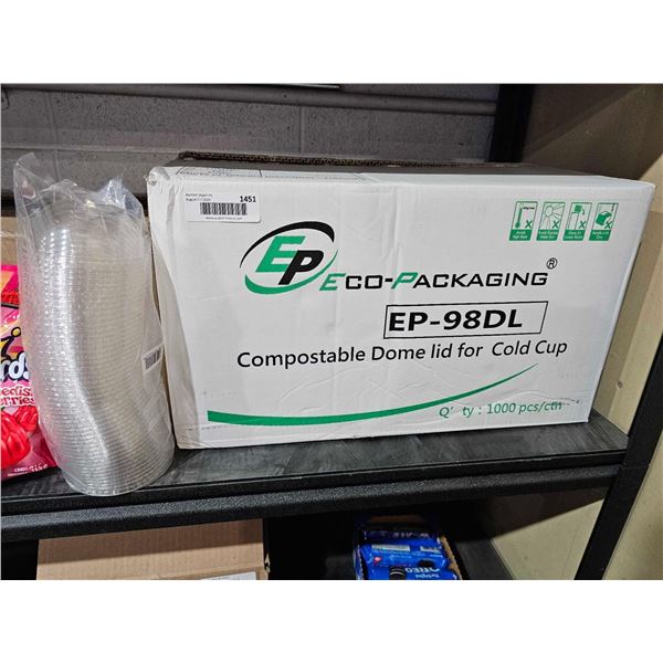 EP Eco-Packing Compostable Lide for Cold Cups  1000 Count