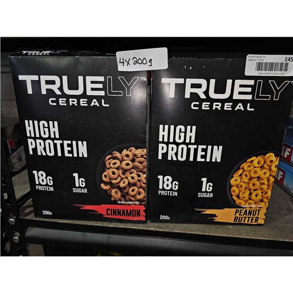 Truely High Protein Cereal Cinnamon & Peanut Butter 4x200 g